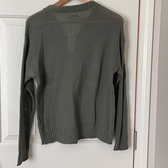 AE OVERSIZED HENLEY PULLOVER SWEATER - Picture 2 of 3